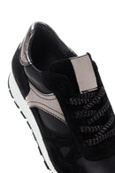 Kadın Siyah Süet Deri Detaylı Sneaker | Derimod Kadın Siyah Süet Deri Detaylı Sneaker | Derimod