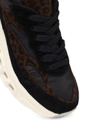 Women's Black Lace-Up Thick-Soled Leather Sneaker | Derimod Women's Black Lace-Up Thick-Soled Leather Sneaker | Derimod