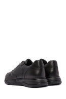Erkek Siyah Bağcıklı Deri Casual Sneaker | Derimod Erkek Siyah Bağcıklı Deri Casual Sneaker | Derimod