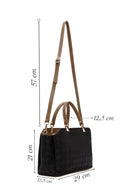 Women's Black Long Strap Printed Shoulder Bag | Derimod Women's Black Long Strap Printed Shoulder Bag | Derimod