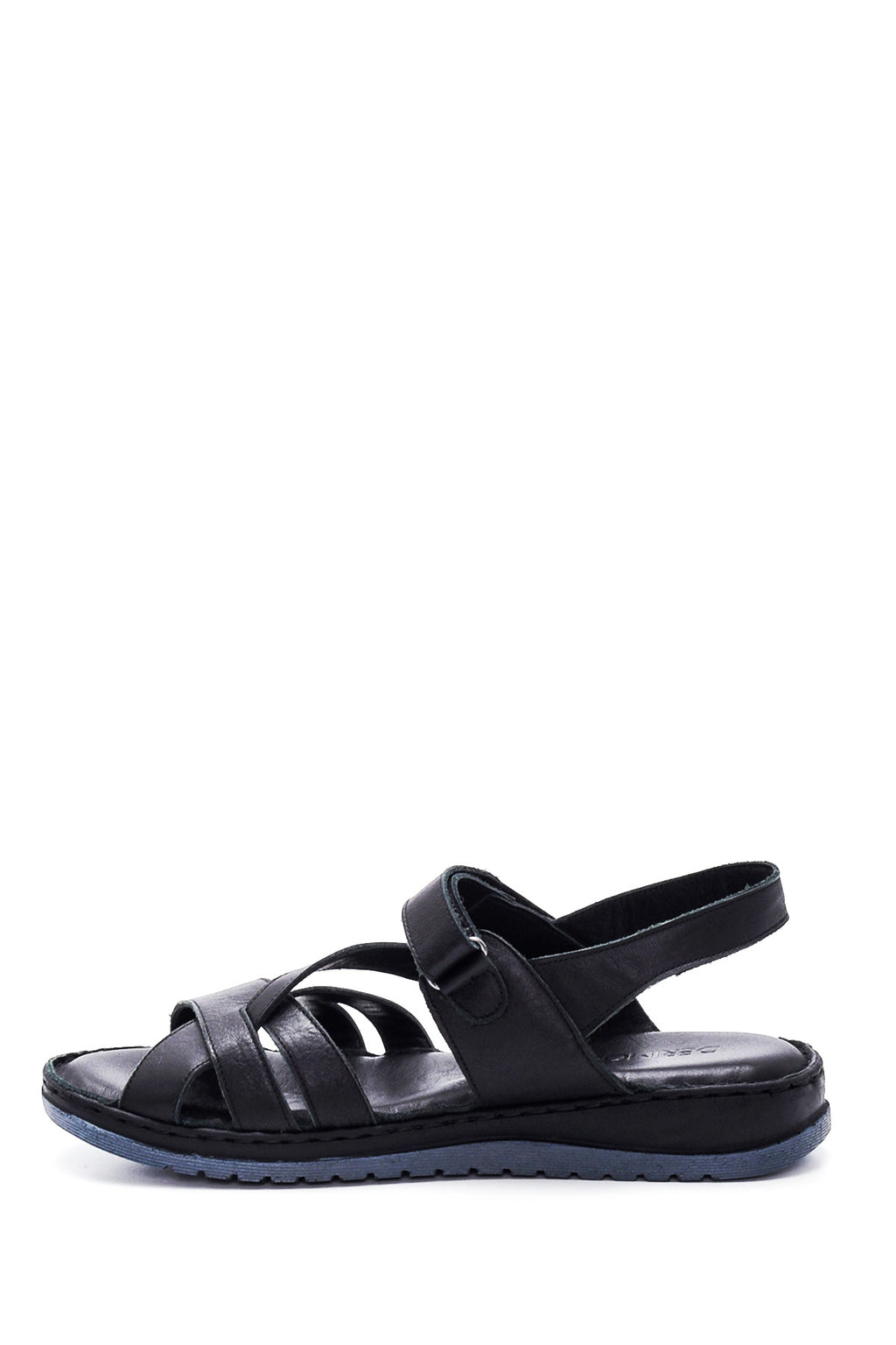 Kadın Siyah Deri Comfort Sandalet