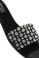 Women's Black Stone Jelly Slippers | Derimod Women's Black Stone Jelly Slippers | Derimod