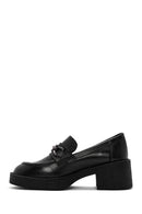 Kadın Siyah Kalın Topuklu Deri Maskülen Loafer | Derimod Kadın Siyah Kalın Topuklu Deri Maskülen Loafer | Derimod