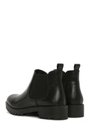 Women's Black Leather Casual Short Chelsea Boots | Derimod Women's Black Leather Casual Short Chelsea Boots | Derimod