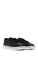 Erkek Siyah Bağcıklı Deri Sneaker | Derimod Erkek Siyah Bağcıklı Deri Sneaker | Derimod