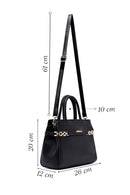 Women's Black Long Strap Chain Detailed Handbag | Derimod Women's Black Long Strap Chain Detailed Handbag | Derimod