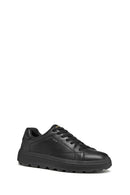 Geox Men Black U Spherica Ecub-1.1 B Abx Lace-up Leather Sneaker | Derimod Geox Men Black U Spherica Ecub-1.1 B Abx Lace-up Leather Sneaker | Derimod