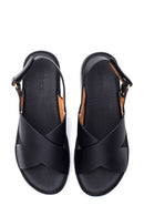 Kadın Siyah Kalın Taban Comfort Sandalet | Derimod Kadın Siyah Kalın Taban Comfort Sandalet | Derimod