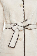 Montblanc Women's White Teddy Coat | Derimod Montblanc Women's White Teddy Coat | Derimod