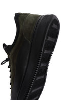 Erkek Haki Bağcıklı Nubuk Deri Casual Sneaker | Derimod Erkek Haki Bağcıklı Nubuk Deri Casual Sneaker | Derimod