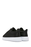 Men's Black Thick Sole Lace Up Leather Sneaker | Derimod Men's Black Thick Sole Lace Up Leather Sneaker | Derimod