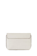 Geox Women's White Liliane Long Strap Leather Crossbody Bag | Derimod Geox Women's White Liliane Long Strap Leather Crossbody Bag | Derimod
