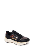 Woman Black Lace-Up Chunky Sneaker | Derimod Woman Black Lace-Up Chunky Sneaker | Derimod