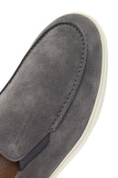 Men's Gray Suede Leather Casual Loafer | Derimod Men's Gray Suede Leather Casual Loafer | Derimod