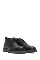 Men's Black Lace-Up Leather Casual Boot | Derimod Men's Black Lace-Up Leather Casual Boot | Derimod