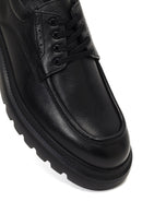 Men's Black Lace-Up Thick-Soled Leather Casual Shoe | Derimod Men's Black Lace-Up Thick-Soled Leather Casual Shoe | Derimod