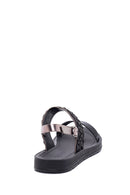 Women's Black Flat Sandals | Derimod Women's Black Flat Sandals | Derimod