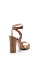 Women's Snakeskin Patterned Heeled Shoes | Derimod Women's Snakeskin Patterned Heeled Shoes | Derimod