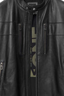 Howard Men's Black Leather Jacket | Derimod Howard Men's Black Leather Jacket | Derimod