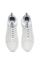 Erkek Beyaz Bağcıklı Deri Sneaker | Derimod Erkek Beyaz Bağcıklı Deri Sneaker | Derimod