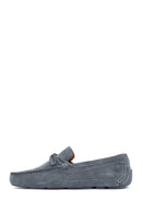 Men's Navy Blue Suede Leather Loafer | Derimod Men's Navy Blue Suede Leather Loafer | Derimod