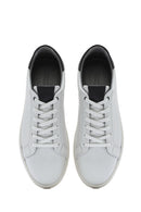 Men's White Lace-up Leather Sneaker | Derimod Men's White Lace-up Leather Sneaker | Derimod