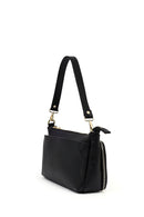 Woman Black Long-Strap Leather Shoulder Bag | Derimod Woman Black Long-Strap Leather Shoulder Bag | Derimod