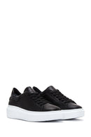 Kadın Siyah Deri Sneaker | Derimod Kadın Siyah Deri Sneaker | Derimod