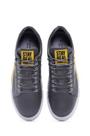 Hammer Jack Erkek Grı Toscana Deri Sneaker | Derimod Hammer Jack Erkek Grı Toscana Deri Sneaker | Derimod