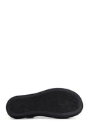 Kadın Siyah Deri Comfort Sandalet | Derimod Kadın Siyah Deri Comfort Sandalet | Derimod