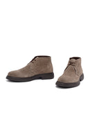 Male Mink Lace-up Suede Boots | Derimod Male Mink Lace-up Suede Boots | Derimod