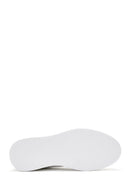 Men's White Lace-Up Leather Sneaker | Derimod Men's White Lace-Up Leather Sneaker | Derimod