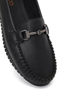 Women's Black Buckle Loafer | Derimod Women's Black Buckle Loafer | Derimod