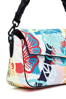Women's White Long Strap Printed Shoulder Bag | Derimod Women's White Long Strap Printed Shoulder Bag | Derimod