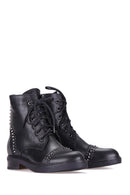 Studded Women's Leather Boots | Derimod Studded Women's Leather Boots | Derimod