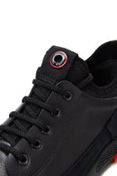 Erkek Siyah Deri Sneaker | Derimod Erkek Siyah Deri Sneaker | Derimod