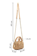 Women's Brown Long Strap Printed Mini Crossbody Bag | Derimod Women's Brown Long Strap Printed Mini Crossbody Bag | Derimod