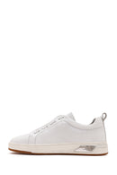 Men's White Lace-up Leather Sneaker | Derimod Men's White Lace-up Leather Sneaker | Derimod