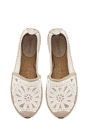 Kadın Krem Desenli Espadril | Derimod Kadın Krem Desenli Espadril | Derimod