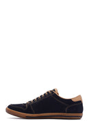 Erkek Lacivert Nubuk Deri Sneaker | Derimod Erkek Lacivert Nubuk Deri Sneaker | Derimod