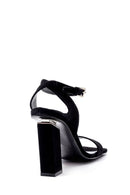 Women's Suede Heel Detailed Sandals | Derimod Women's Suede Heel Detailed Sandals | Derimod