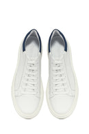 Men's White Lace-up Leather Sneaker | Derimod Men's White Lace-up Leather Sneaker | Derimod
