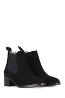 Women's Suede Heeled Leather Boots | Derimod Women's Suede Heeled Leather Boots | Derimod