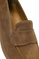 Women's Tan Suede Leather Loafer | Derimod Women's Tan Suede Leather Loafer | Derimod