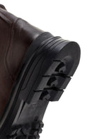 Men's Brown Leather Zippered Casual Boots | Derimod Men's Brown Leather Zippered Casual Boots | Derimod