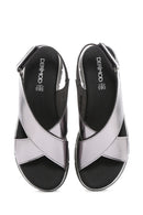 Kadın Gri Comfort Sandalet | Derimod Kadın Gri Comfort Sandalet | Derimod