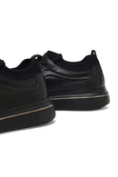 Erkek Siyah Bağcıklı Kalın Tabanlı Deri Sneaker | Derimod Erkek Siyah Bağcıklı Kalın Tabanlı Deri Sneaker | Derimod