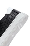 Men's Black Lace-up Leather Sneaker | Derimod Men's Black Lace-up Leather Sneaker | Derimod