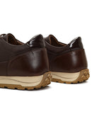 Men's Brown Lace-up Leather Casual Sneaker | Derimod Men's Brown Lace-up Leather Casual Sneaker | Derimod