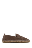 Erkek Vizon Süet Deri Espadril | Derimod Erkek Vizon Süet Deri Espadril | Derimod